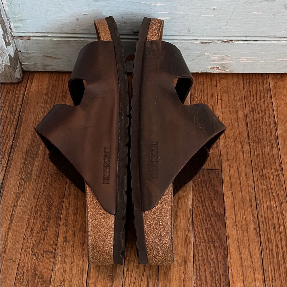 BIRKENSTOCK Arizona Arizona Oiled Leather Slide Sandals - Picture 8 of 13